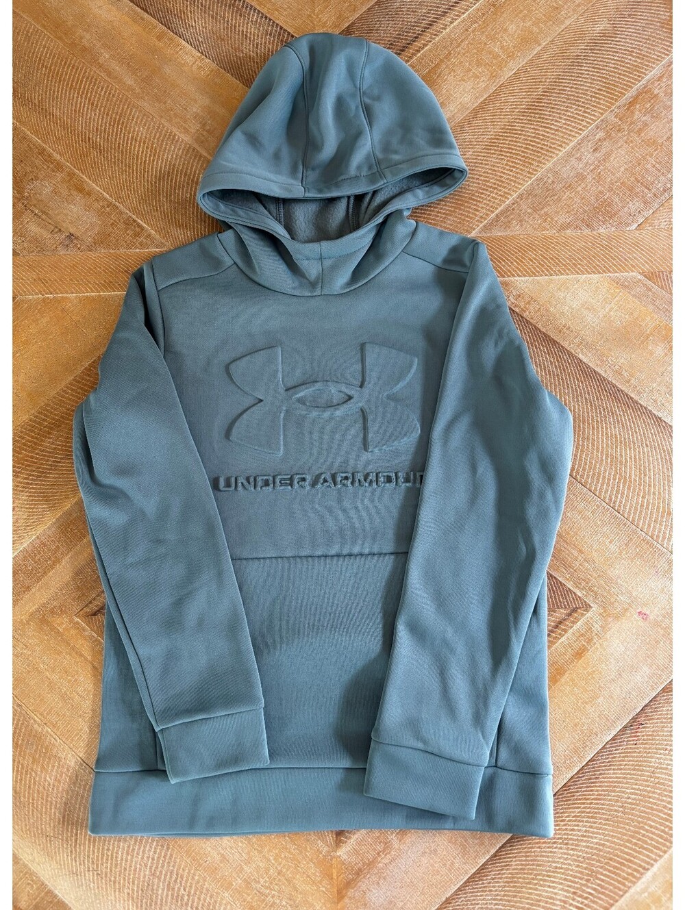 Under Armour Armour Fleece Embossed Hoodie Boys Youth Medium Blue NWT (172)